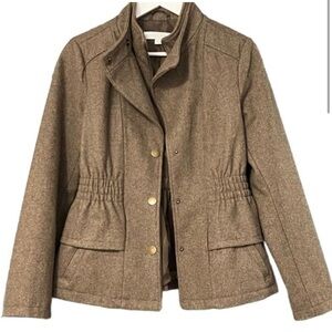 New York & Co Mocha Wool Blend Pea Coat Size Small